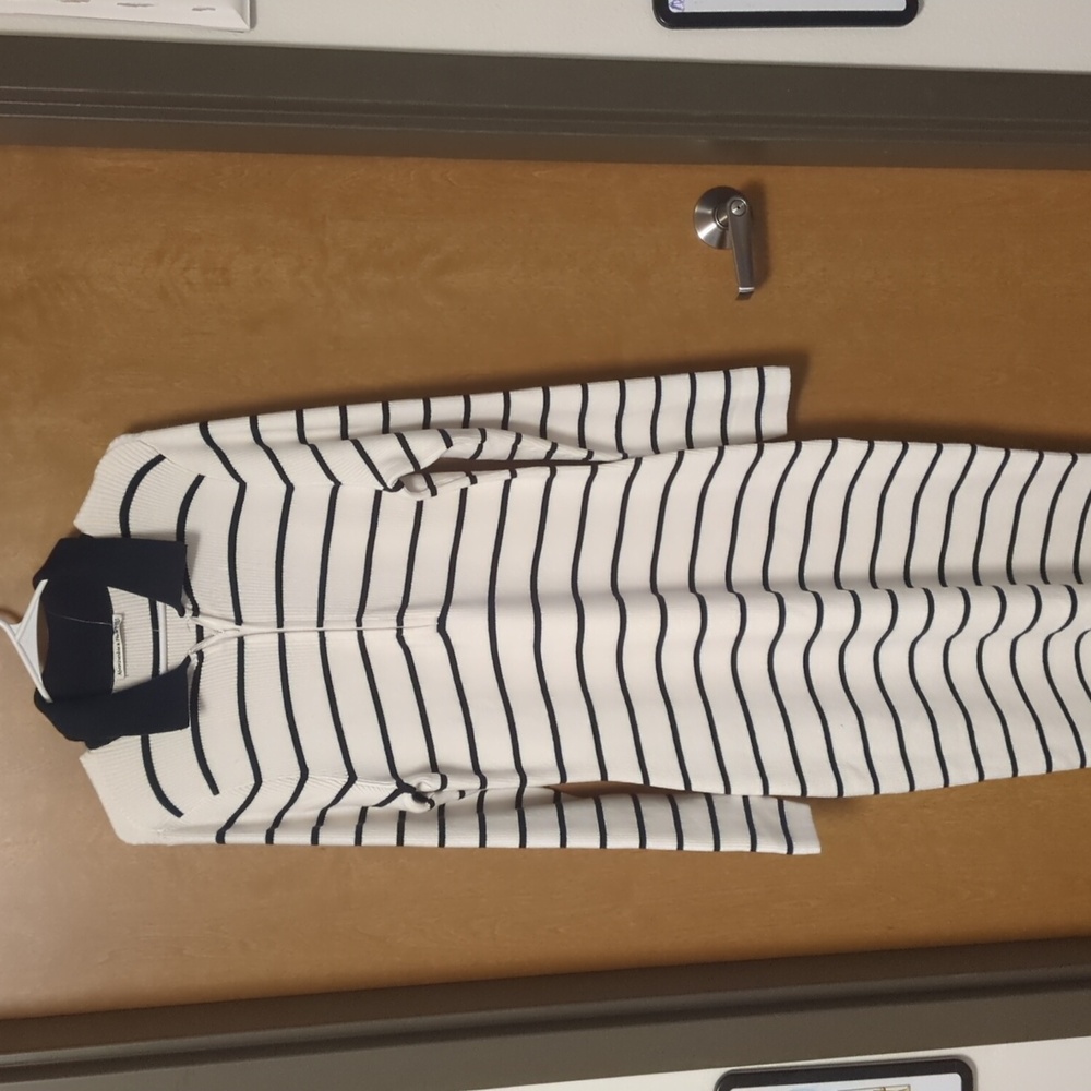 NWT Chic Nautical Maxi Dress by Abercrombie Fitch - 100% Cotton - Soft Knit  XLT